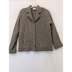 Jennifer Moore Womens Brown Wool Blend Cardigan Jacket Size S